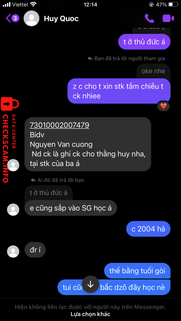 Preuves contre Nguyen Van Cuong