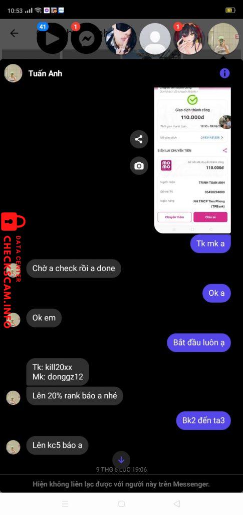 Preuves contre TRINH TUAN ANH