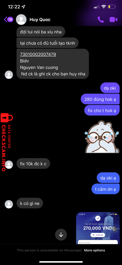 Preuves contre Nguyen Van Cuong