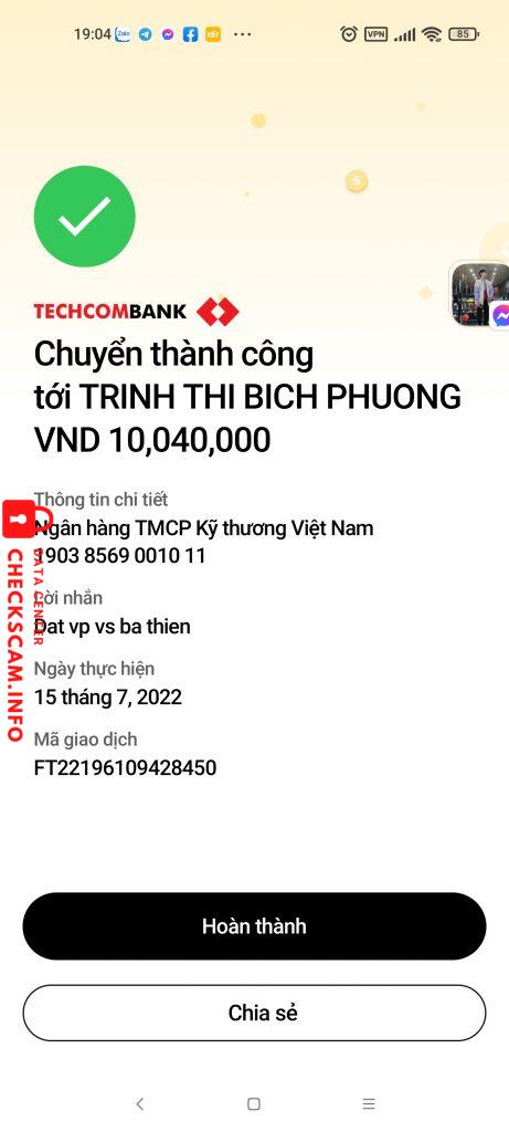 Ebidensya laban sa TRINH THI BICH PHUONG
