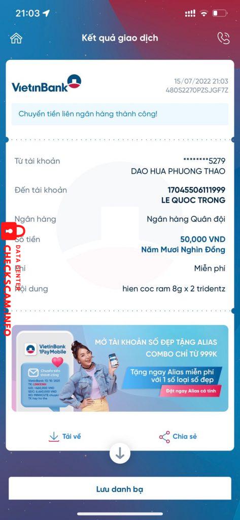 Ebidensya laban sa Lê quốc trọng