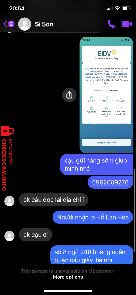 Ebidensya laban sa SY DANH SON