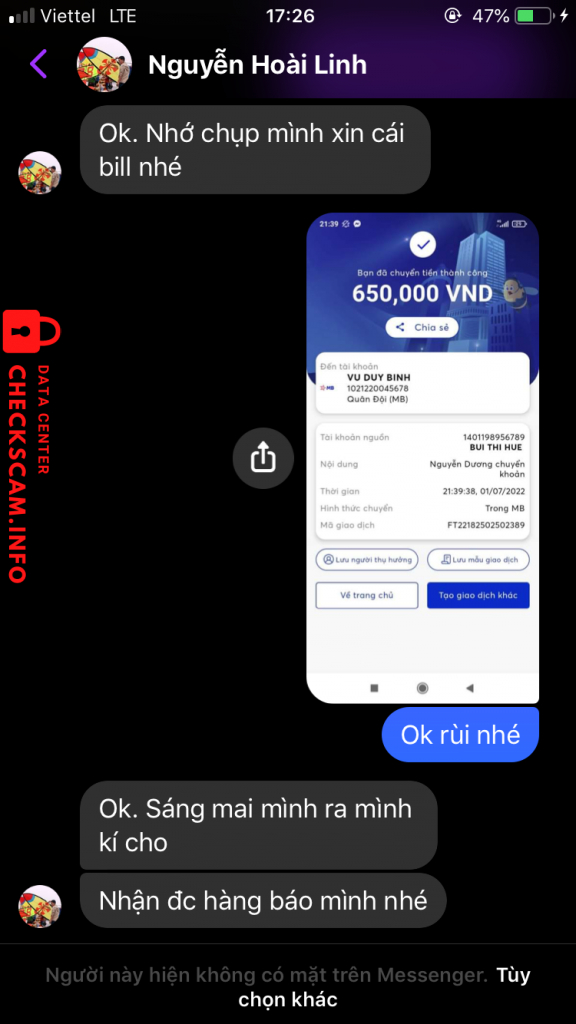 Ebidensya laban sa Vu duy binh