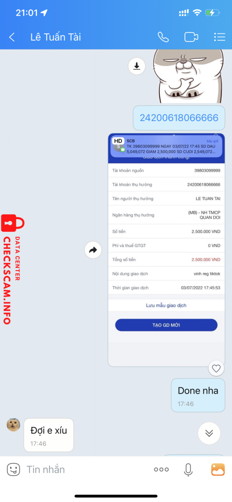 Ebidensya laban sa Le tuan tai