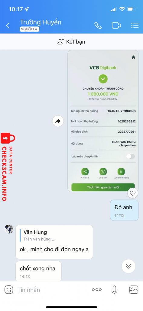 Ebidensya laban sa Tran Huy Truong