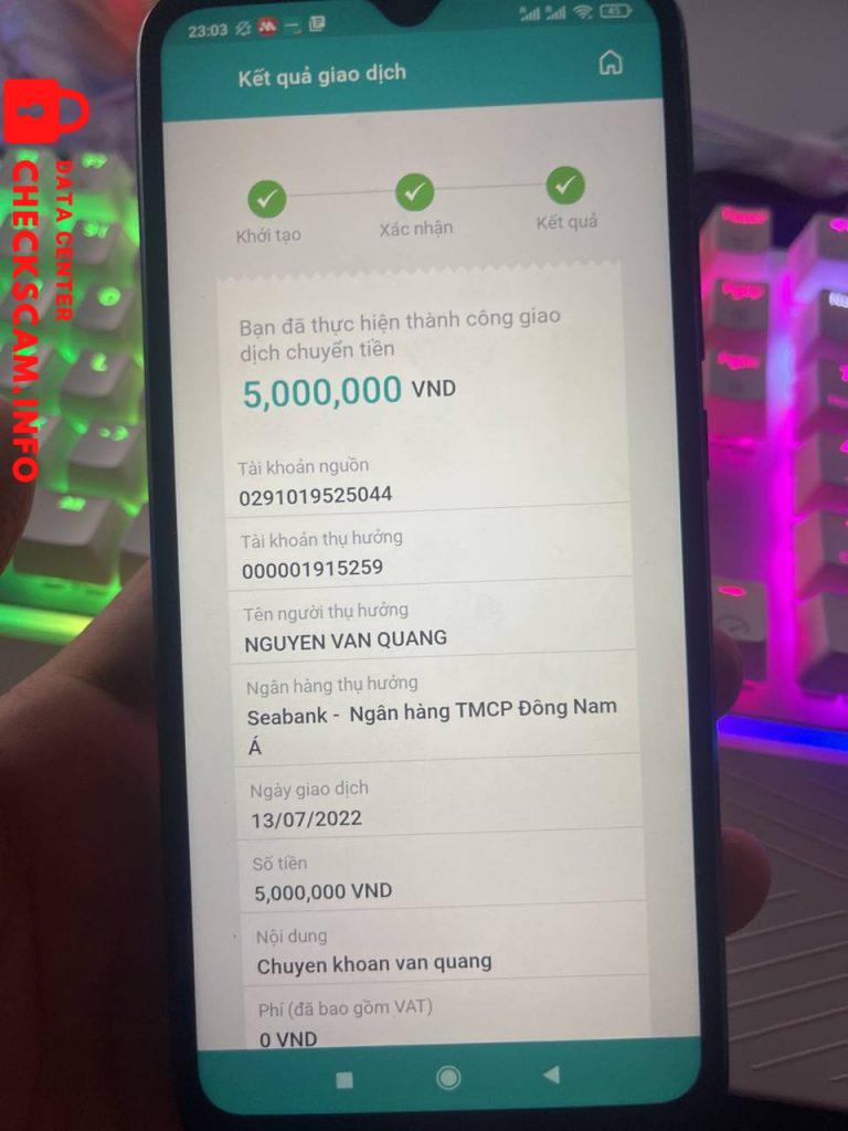 Ebidensya laban sa Nguyễn Văn Quang