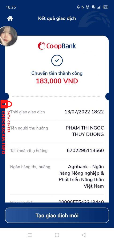 Bewijs tegen PHAM THI NGOC THUY DUONG