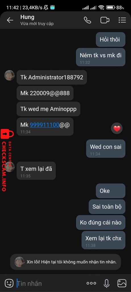 针对的证据 CAM VIET HUNG