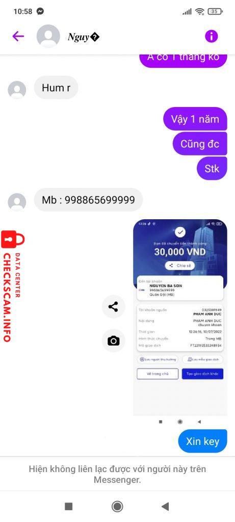 针对的证据 Nguyễn Bá Sơn