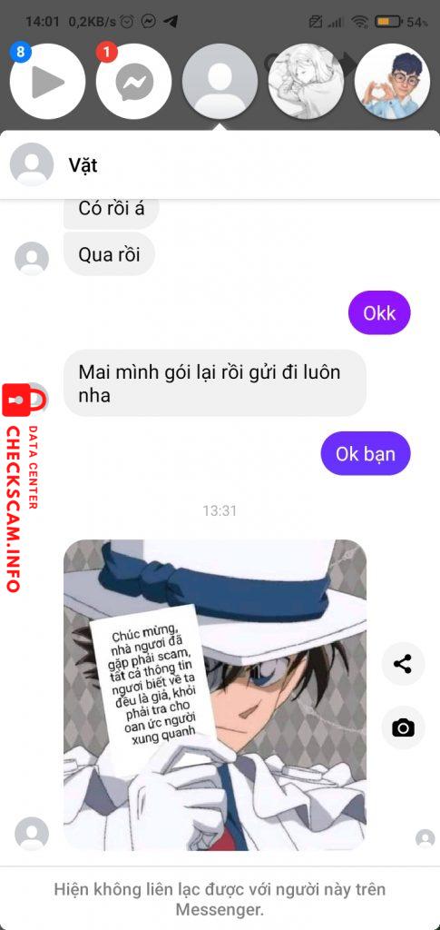 Preuves contre Cao Nguyễn Khánh Vy