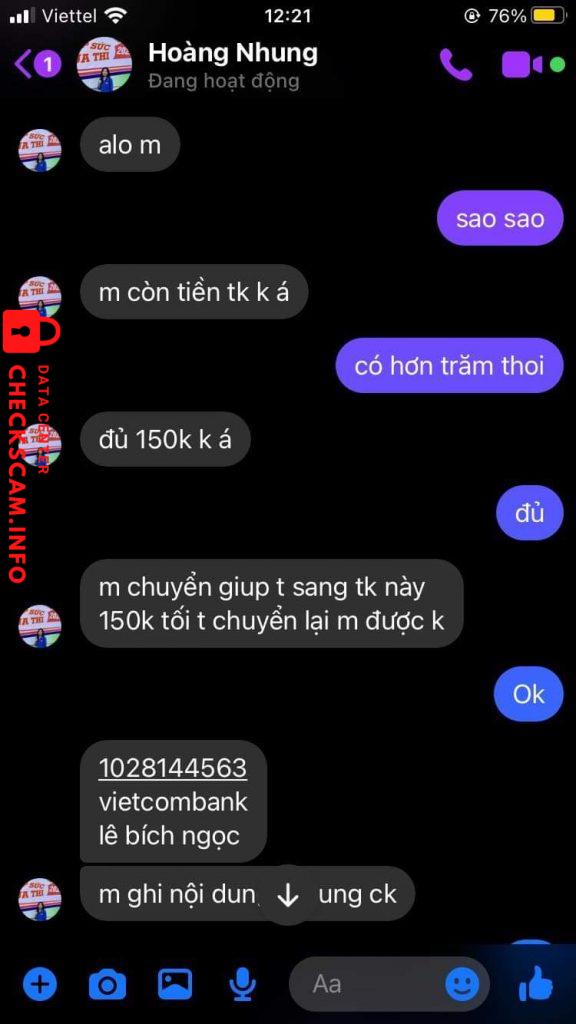 Preuves contre Lê Bích Ngọc