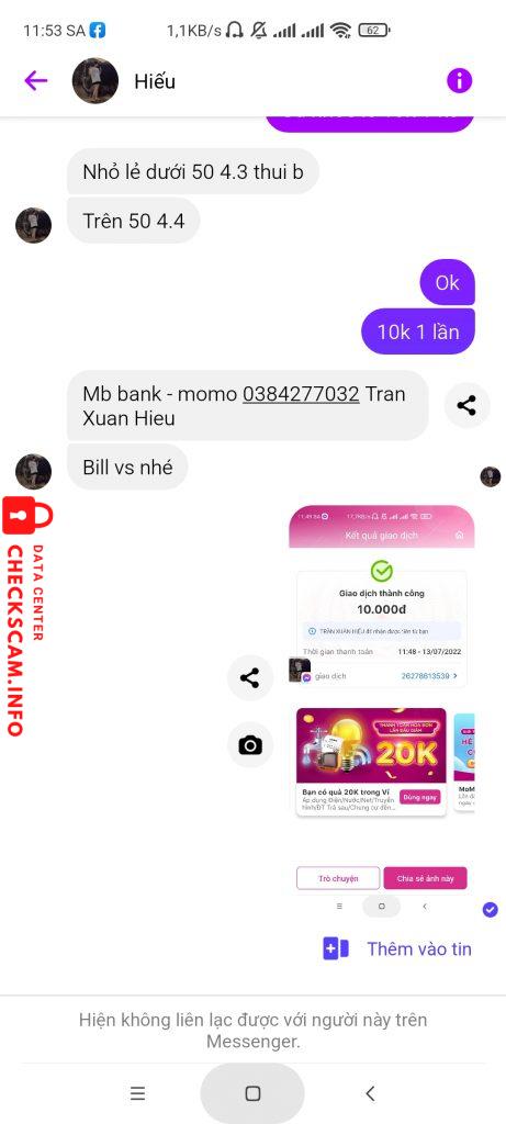 Preuves contre Trần xuân hiếu