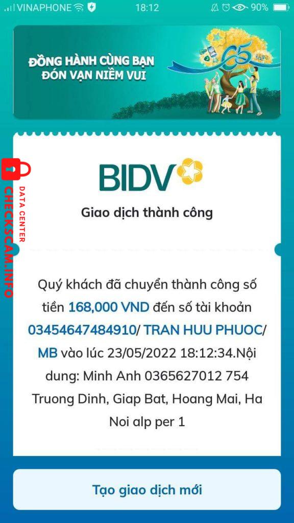 Ebidensya laban sa TRAN HUU PHUOC