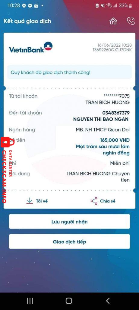 ဆန့်ကျင်သက်သေ NGUYEN THI BAO NGAN