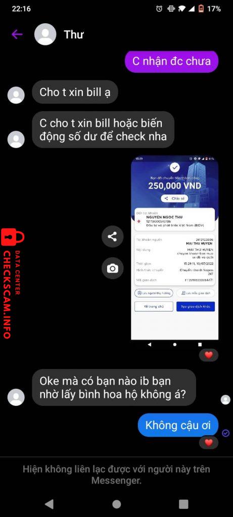 Bewijs tegen Nguyen Ngoc Thu