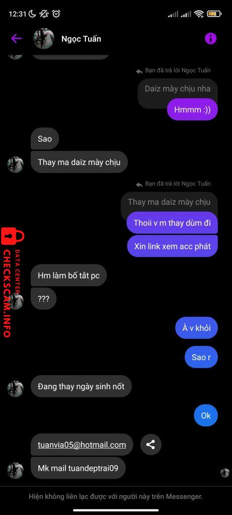 Preuves contre Hoàng Ngọc Tuấn