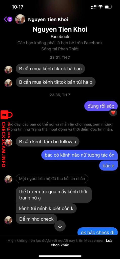 Preuves contre Nguyen Tien Khoi