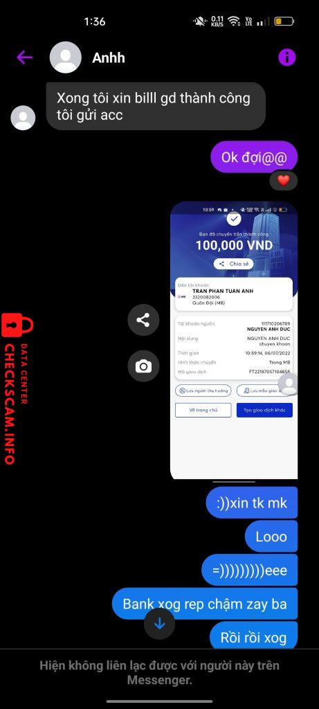 Bewijs tegen Tran phan tuan anh
