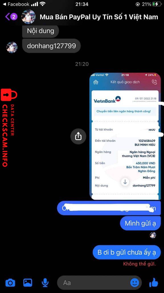 Bewijs tegen BÙI MINH HIẾU