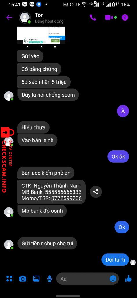 Bewijs tegen Nguyễn Thành Nam