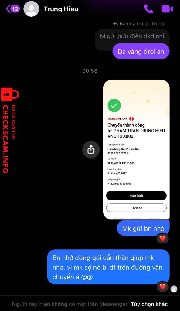 Bewijs tegen Pham Tran Trung Hieu