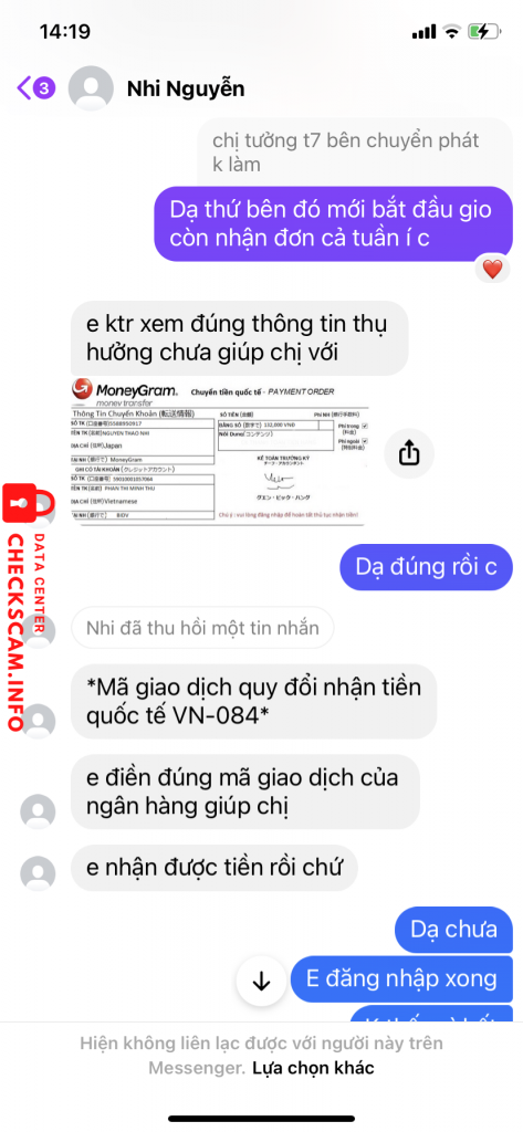 Bewijs tegen NGUYEN THAO NHI
