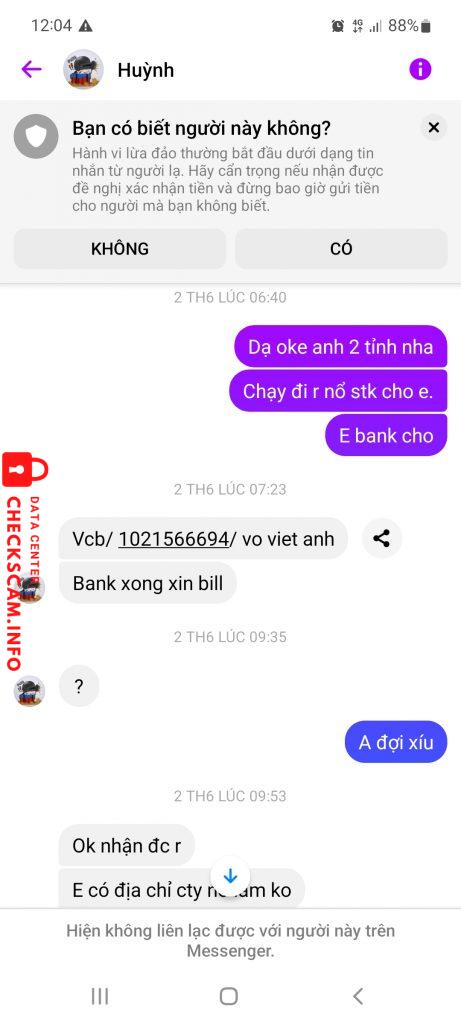 Bewijs tegen Vo viet anh