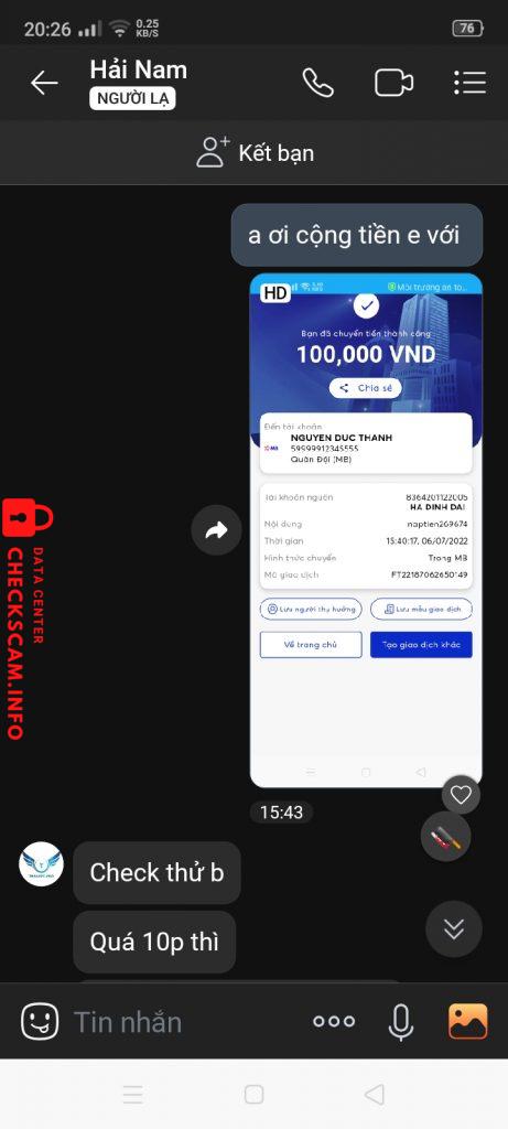 Preuves contre Nguyễn Đức Thành