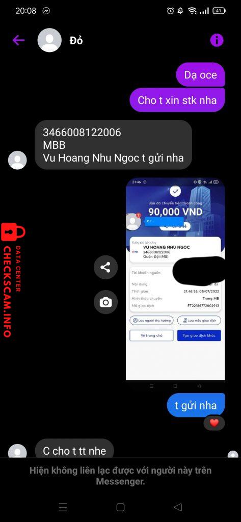 Preuves contre Vu HOANG NHU NGOC