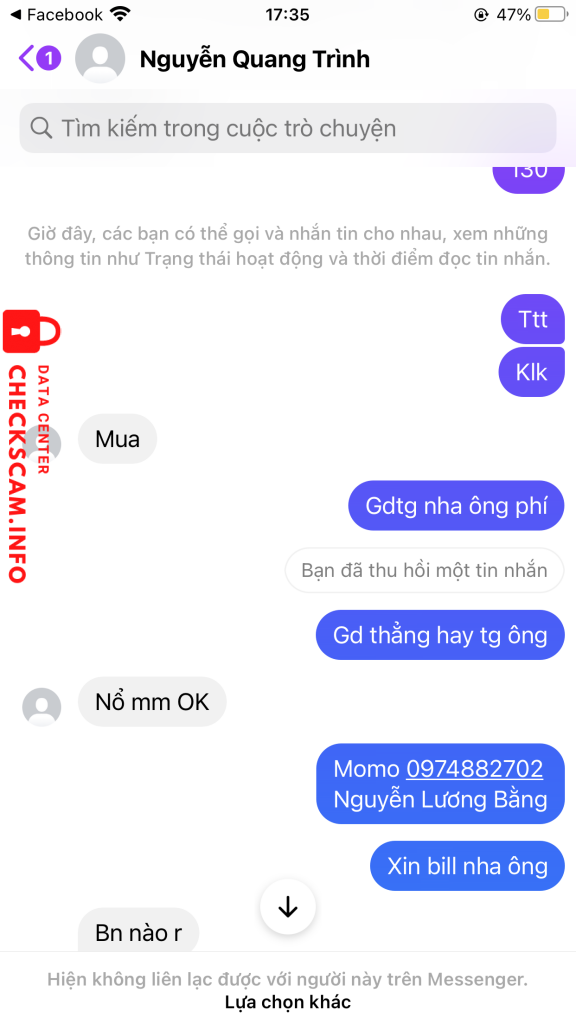 Preuves contre Nguyễn Quang Trình