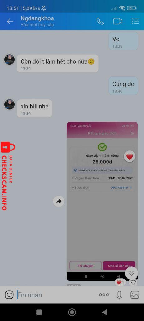 Preuves contre Nguyễn Đăng Khoa