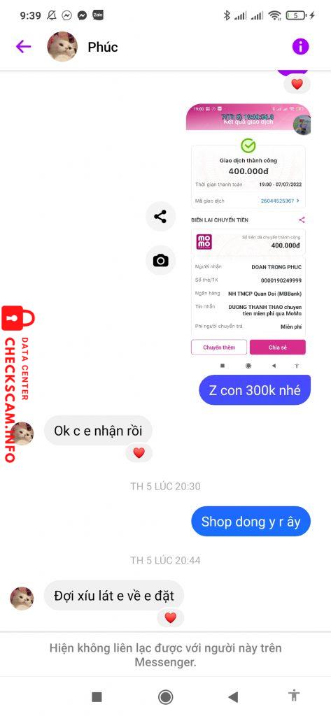 Preuves contre Trọng phúc