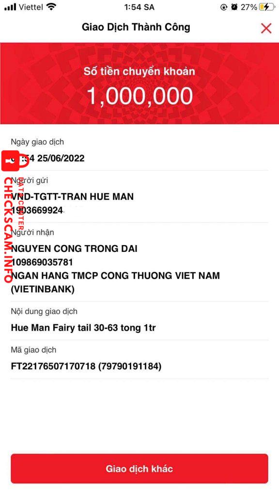 Preuves contre NGUYEN CONG TRONG DAI