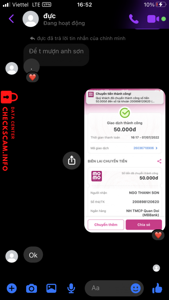 Preuves contre NGO THANH SON