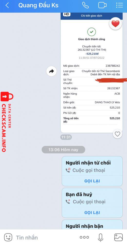 Preuves contre Lò Thị Thi