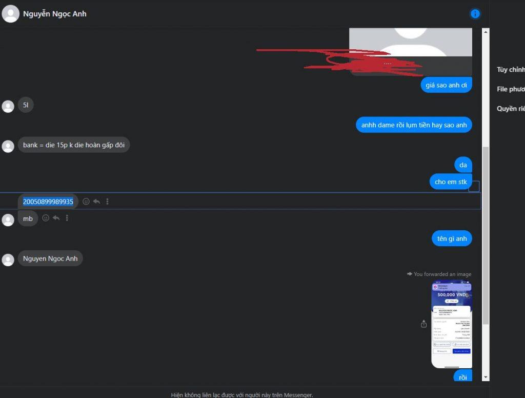 Preuves contre Nguyễn ngọc anh