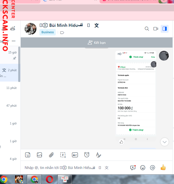 Preuves contre Nguyen Thi Dung