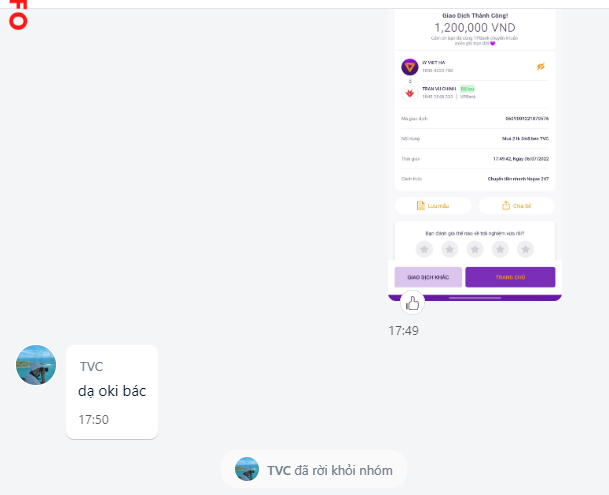 Preuves contre TRAN VU CHINH