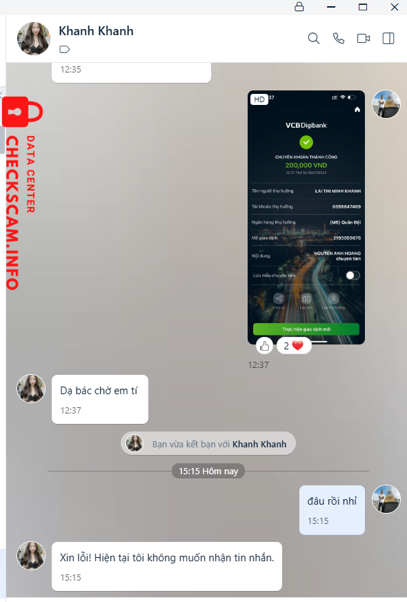 Preuves contre LẠI THỊ MINH KHANH