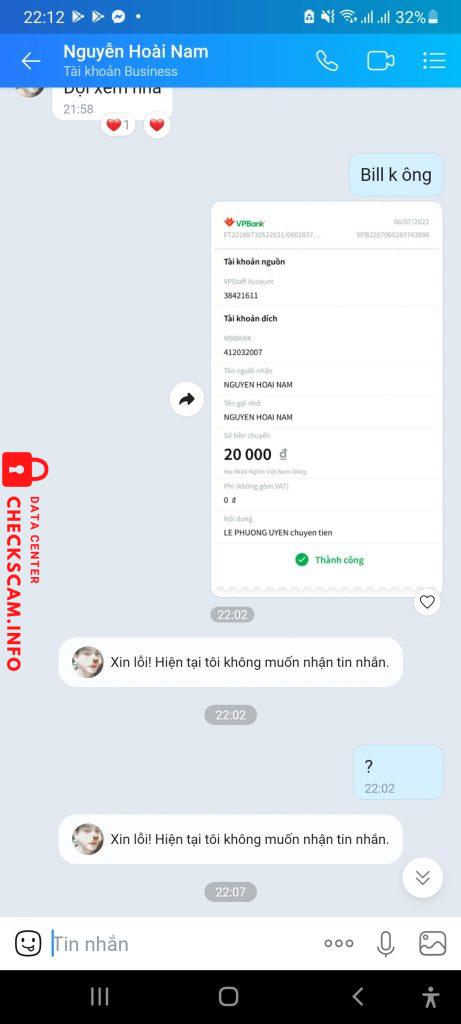 Preuves contre Nguyễn Hoài Nam