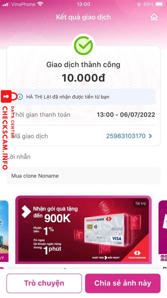 Preuves contre Hà Thị Lại