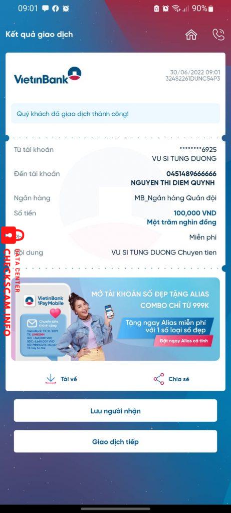 Preuves contre Nguyễn Thị Diễm Quỳnh