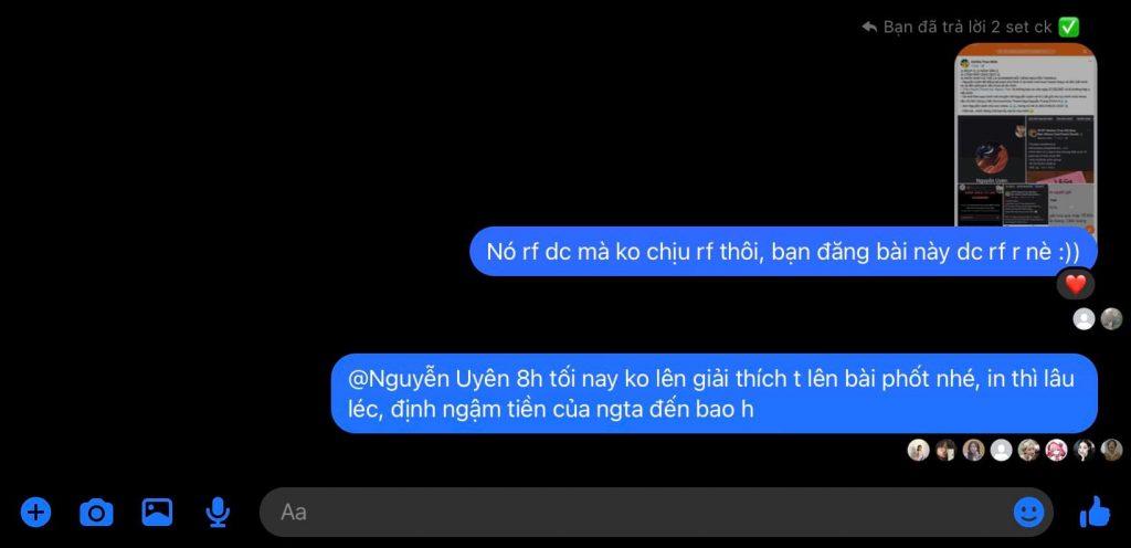 Preuves contre NGUYEN MINH THU