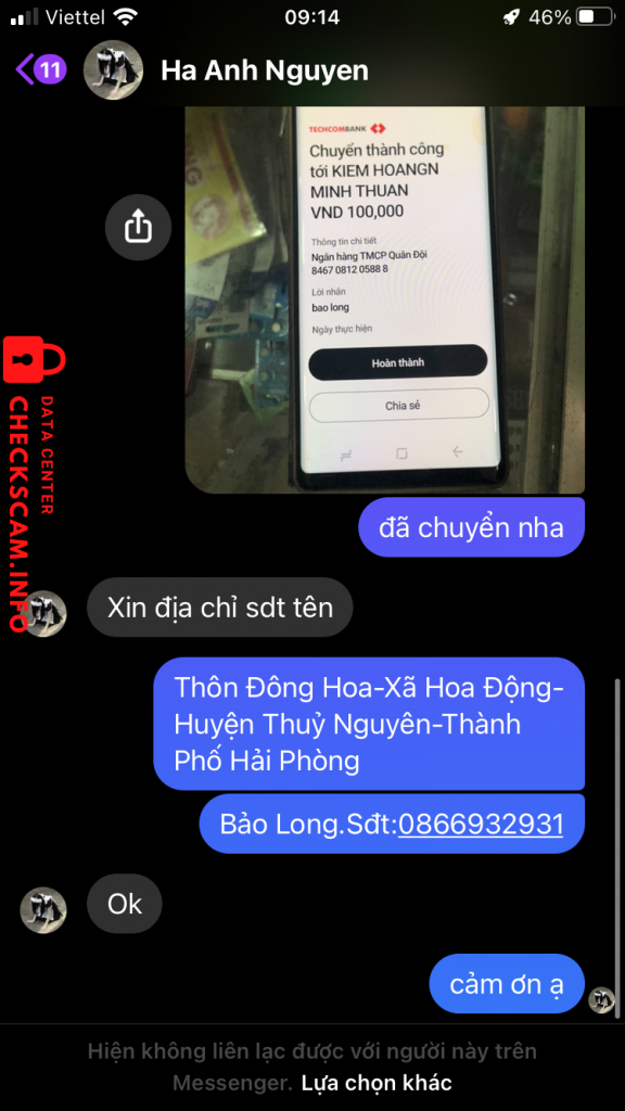 Preuves contre KIEM HOANG MINH THUAN