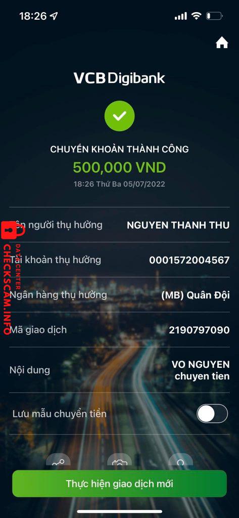 Preuves contre Nguyen Thanh Thu