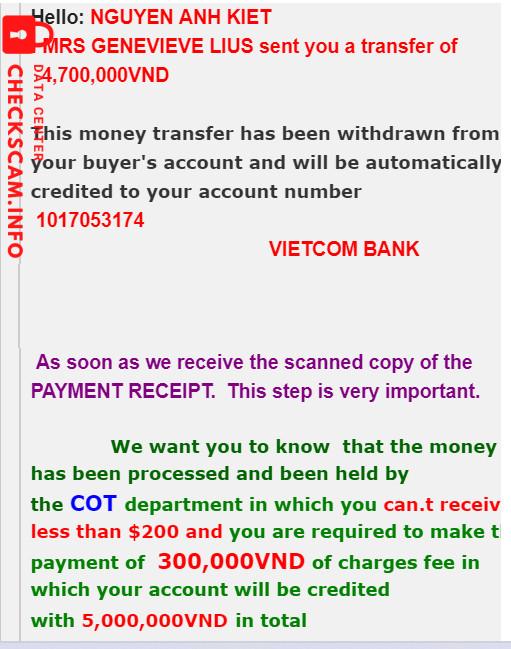 Preuves contre DONG VAN QUANG