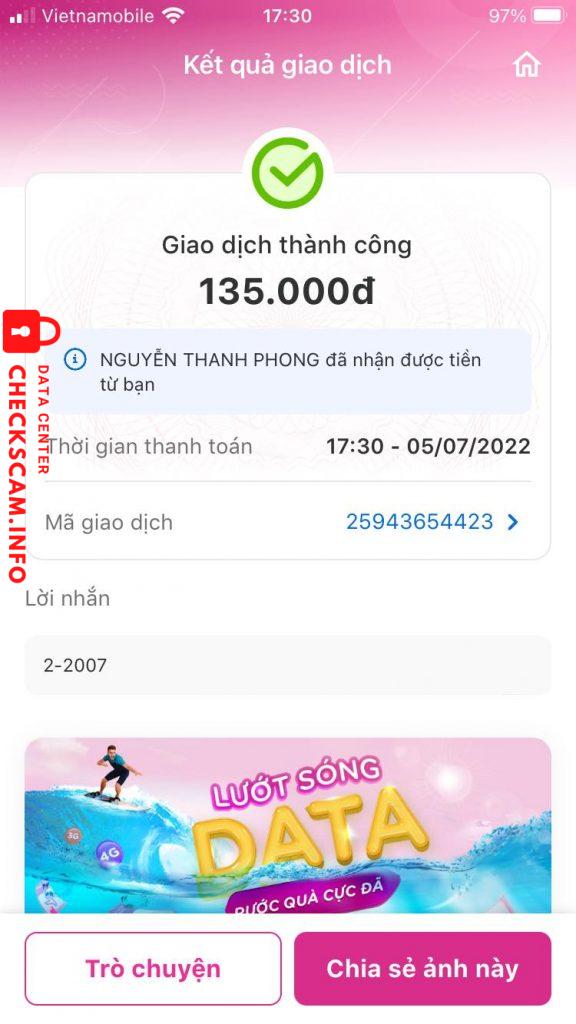 Preuves contre NGUYEN THANH PHONG