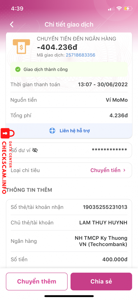 Preuves contre Lam Thuy Huynh