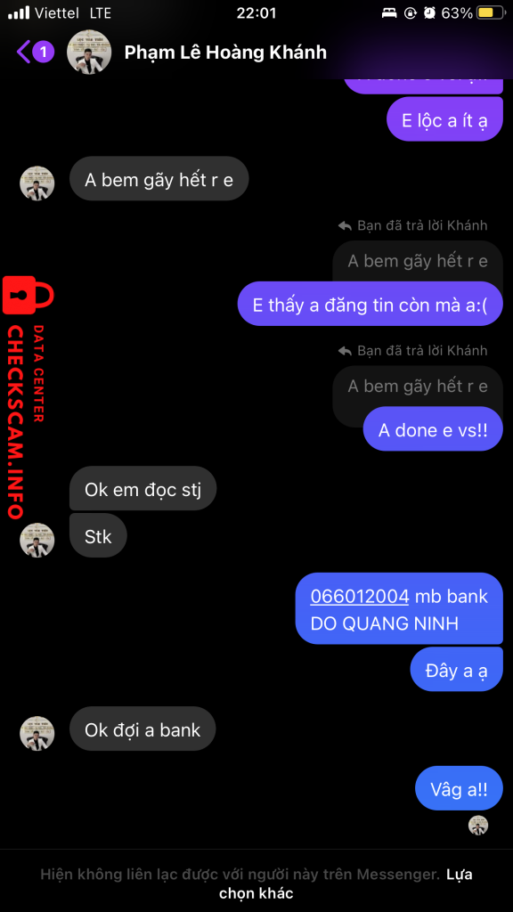 Preuves contre PHAM LE HOÀNH KHÁNH