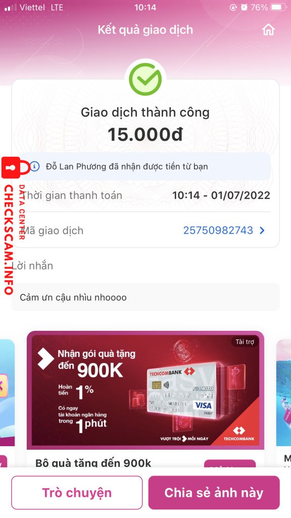 Preuves contre ĐỖ LAN PHƯƠNG